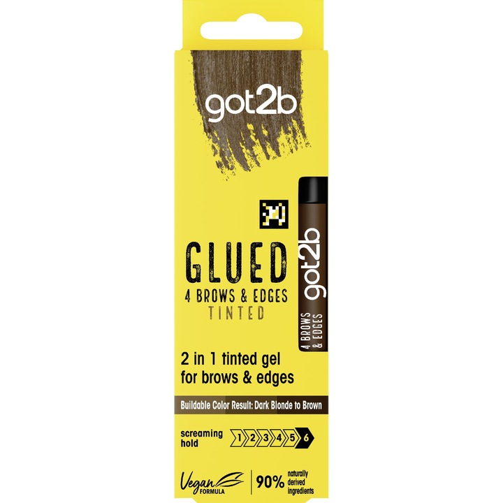 Gel pentru sprancene, Schwarzkopf, Got2B Glued 4Brows, culoare bruna, 16ml