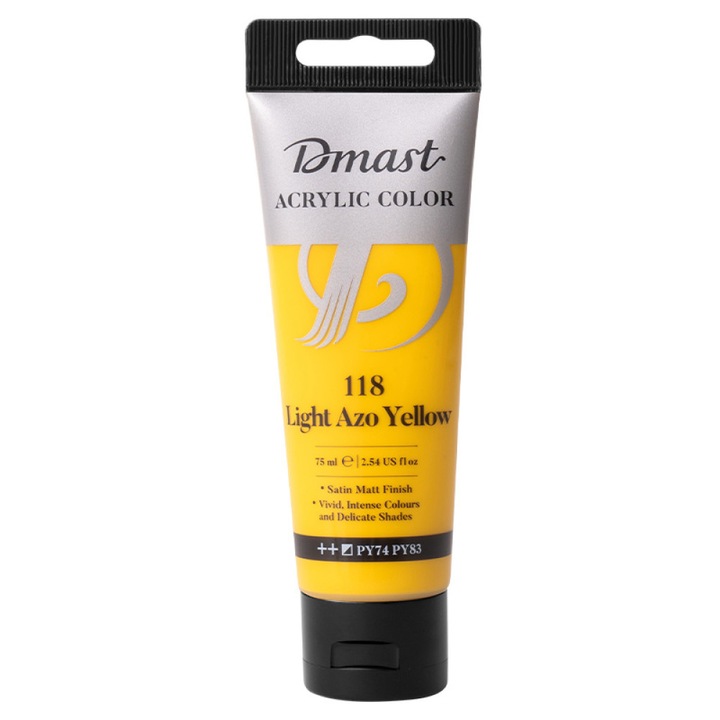 Culori Acrilice Profesionale 75ml Galben Deschis 118 Dmast By Pebeo