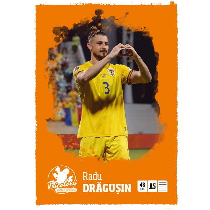 Caiet dictando A5, Carturesti, 48 file, Portocaliu