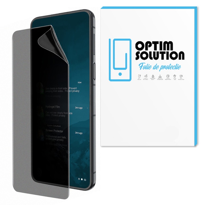 Samsung Galaxy A56 készülékkel kompatibilis, tokbarát fólia, kémprogram-védelem, kukucskálás elleni védelem, matt regenerálható hidrogél, rugalmas szilikon, egyszerű telepítés, bármilyen védőtokkal kompatibilis, biztonságos kijelző, fekete