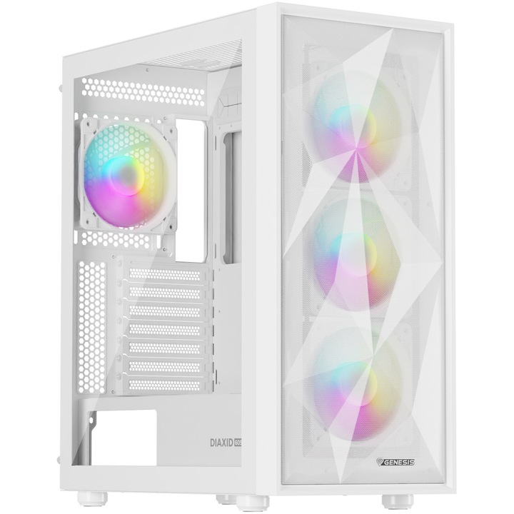 Carcasa GENESIS DIAXID 605 ARGB MID TOWER WHITE