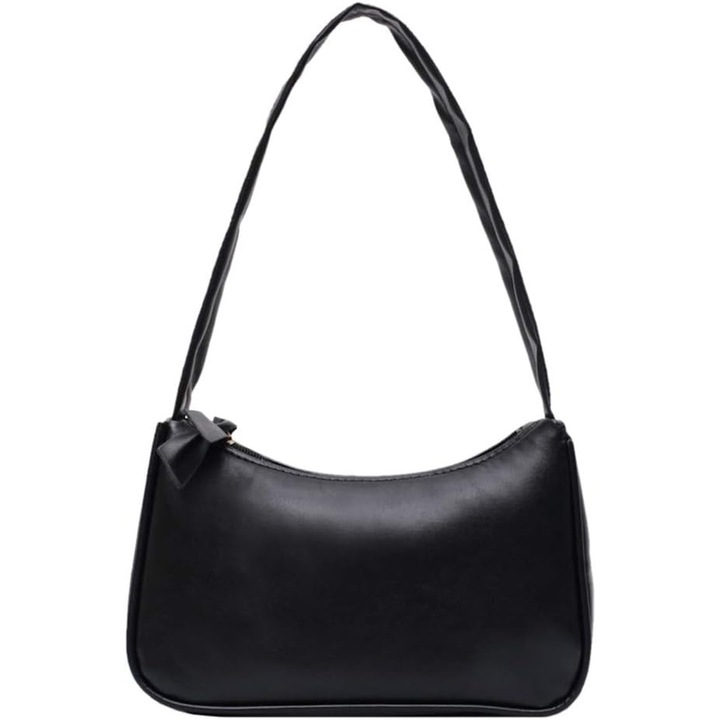 Női retró műbőr táska, fém cipzárral, 22.5x8x14.5cm, 1 darab