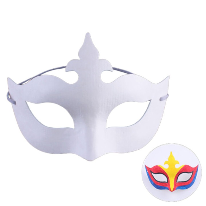 Masca de Halloween pentru copii, alb, set de 15 bucati, dimensiuni 17x18x6 cm