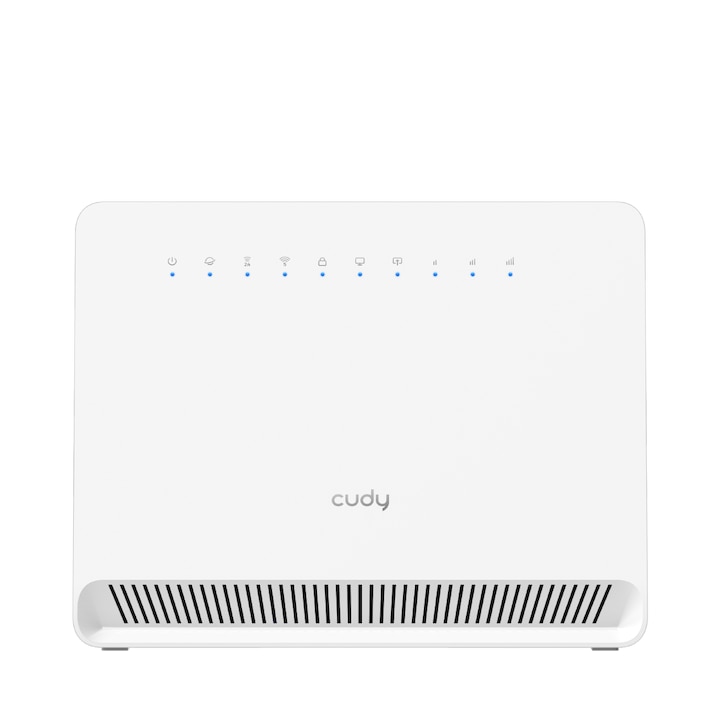 Рутер Wireless Gigabit CUDY LT500E AC1200, Wi-Fi 5, Dual-Band 300 + 867 Mbps, бял