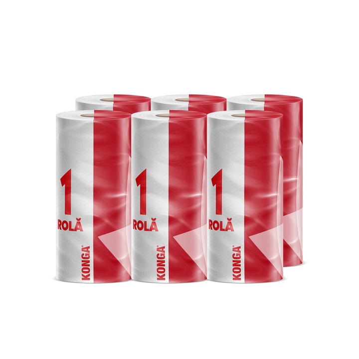 Set - 6 x Rola medicala cearceaf hartie pat 60cm x 80m, 2 straturi, alb, 100% Celuloza, embosata