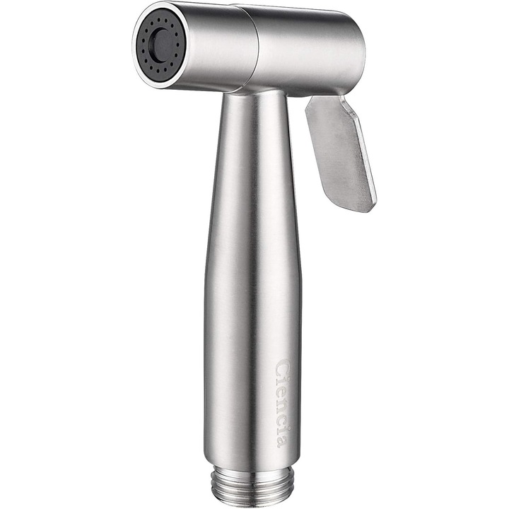 Dus de mana din otel inoxidabil, pentru bideu, finisaj nichel periat, 1 mod de pulverizare