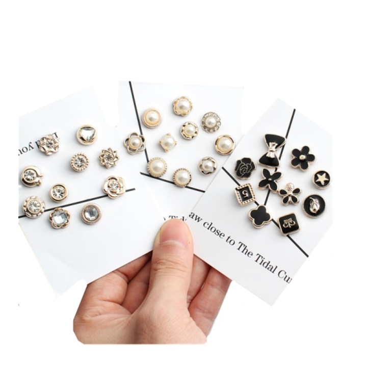 30 db többszínű bross tű készlet 1.1x2.5x0.8cm cink ötvözet műanyag
