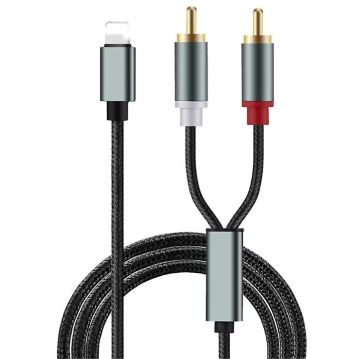 Аудио кабел Lightning към RCA, Y стерео адаптер, 1м, за iPhone, iPad