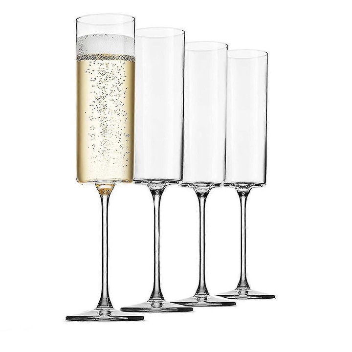 Átlátszó pezsgőspohár, 1 darab, 24.5x7cm, foltálló anyag