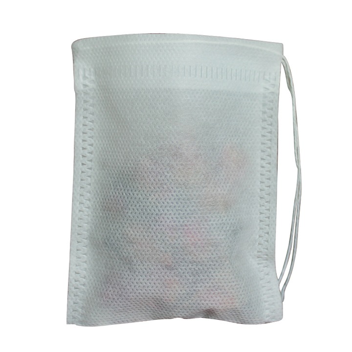 Set pliculete pentru ceai, 100 bucati, alb, 5.5x7 cm