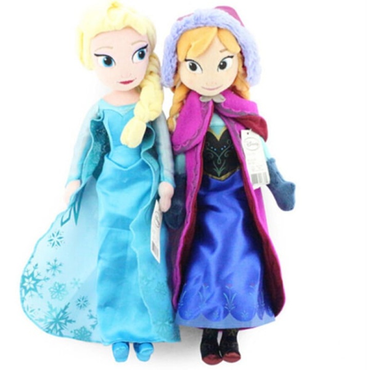 Set jucarii de plus Frozen 2, Anna si Elsa, 40cm, multicolor