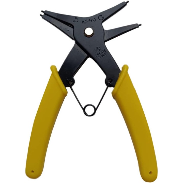 Seegergyűrű fogók 2 az 1-ben, szerelőszerszámok, 5,5 hüvelyk, szénacélból