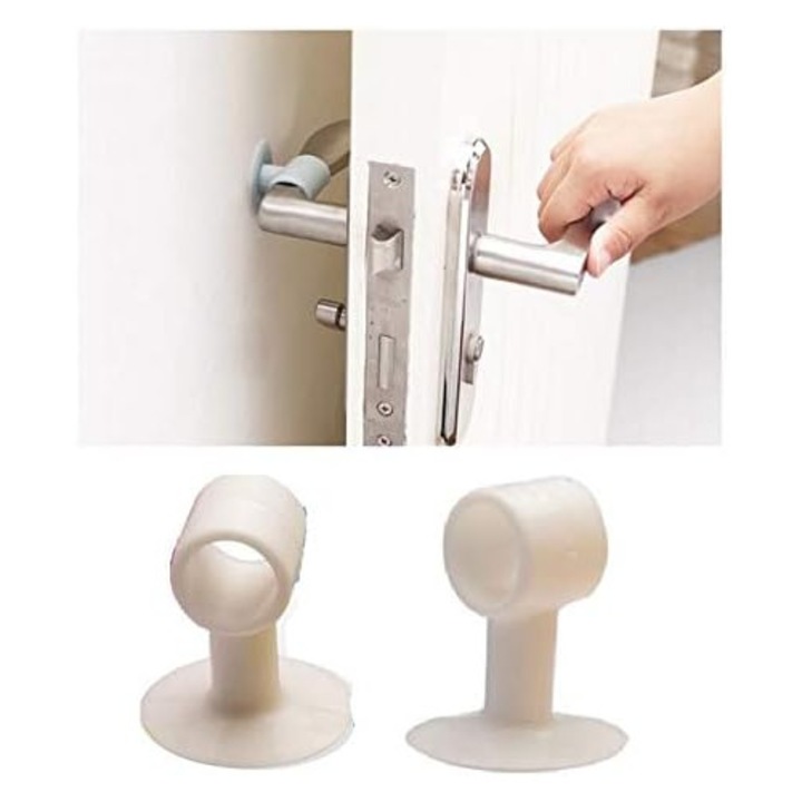 Set 8 opritoare din silicon pentru usi, transparente, flexibile si robuste