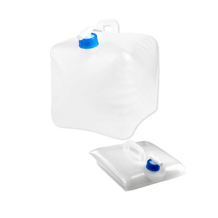 Dozator de apa pliabil, 10L, cu robinet, plastic non-toxic, 22x22x22cm