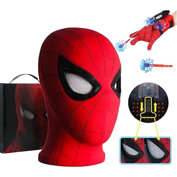 MARVEL SPIDER-MAN coming マスク Masca Spider Hero Homecoming, set complet cu lansator, ajustabila