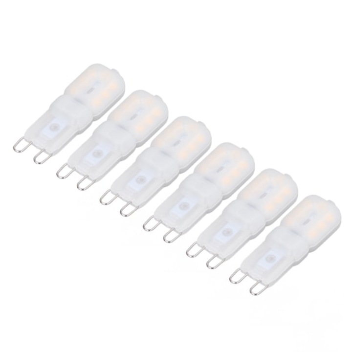 6 db G9 3W szabályozható LED izzó szett, meleg fehér 5x1.6cm