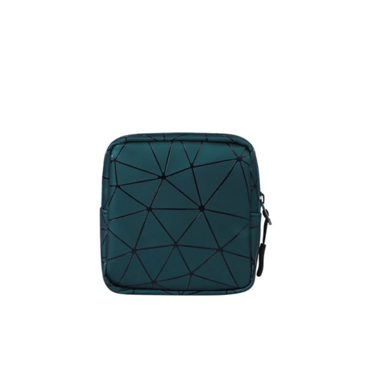 Geanta de depozitare pentru produse sanitare, verde, 11.5x11.5x3cm