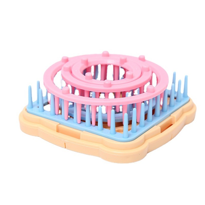 Set unelte tricotat, 91 ace, flori 4.5-9cm, multicolor, 10x10.5x5cm