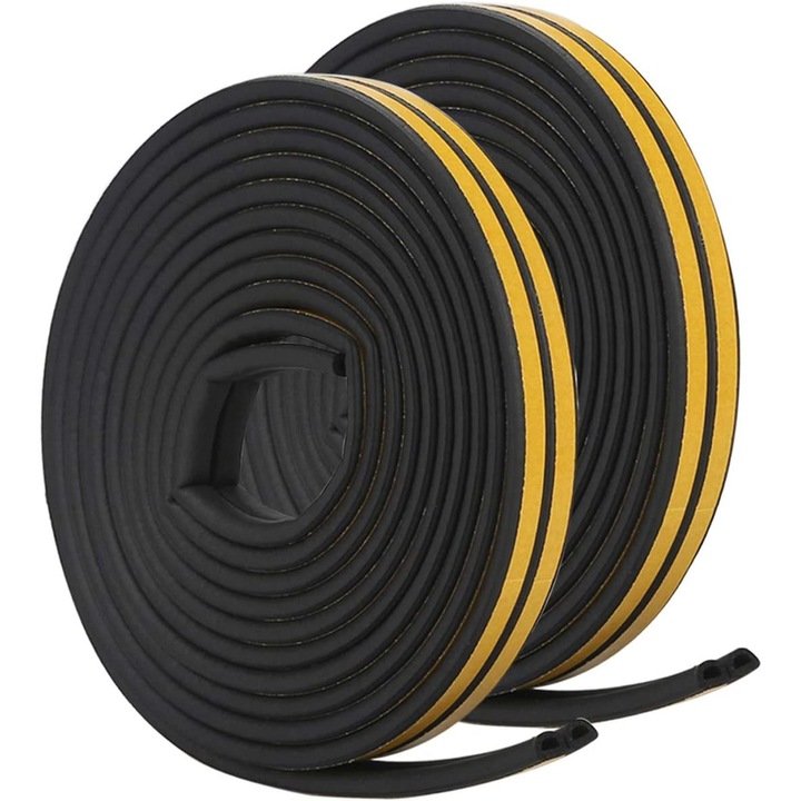 Banda de etansare autoadeziva, 2 bucati, 6 metri, rezistenta la temperaturi extreme, impermeabila, fara miros