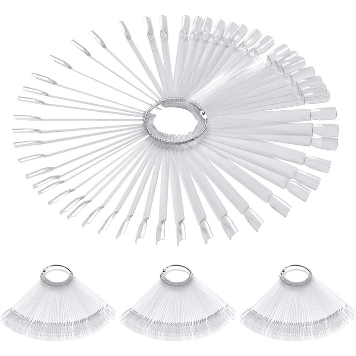 Set 200 placi pentru oja, 4 seturi, material ABS, transparent