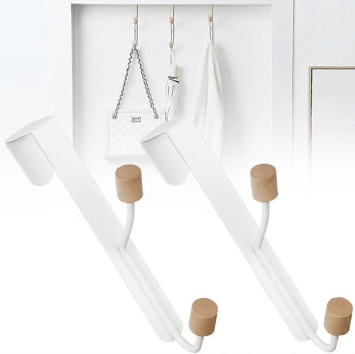 Set 2 cuiere, otel carbon alb, 17.5x5x2cm