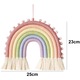 Decoratiune perete macrame curcubeu multicolor pentru camera copilului