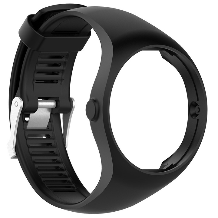 Bratara fitness din otel inoxidabil pentru Garmin VivoActive 4, neagra, 22x174mm, ajustabila, set