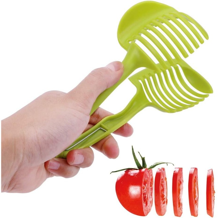 Feliator fructe si legume, plastic, verde
