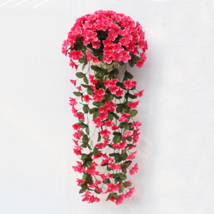 Buchet artificial de orhidee, 5 flori, 85cm, decoratiuni pentru nunta si acasa, multicolor