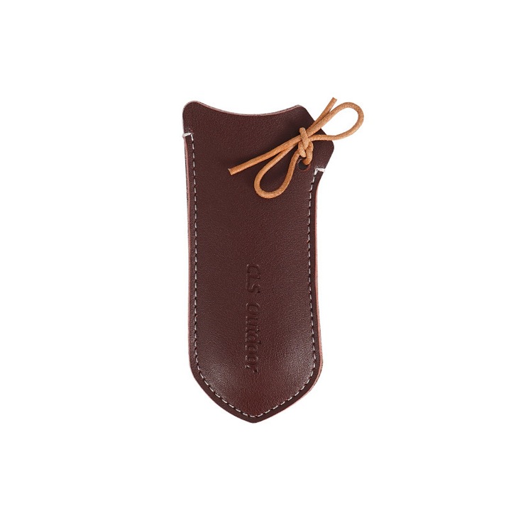 Protectie maner tigaie din piele PU, maro, 11.5x5.2cm, set 1 buc