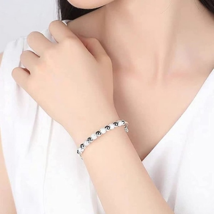 Bratara din argint 925, design unic, ajustabila, pentru femei, argintiu