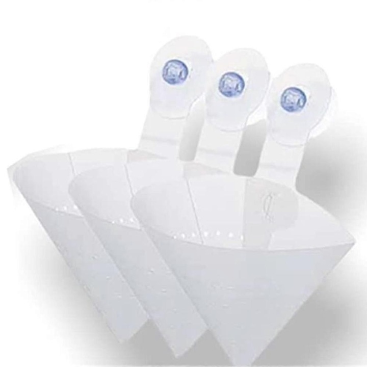 Set 3 site multifunctionale pentru chiuveta, reutilizabile, inox, alb