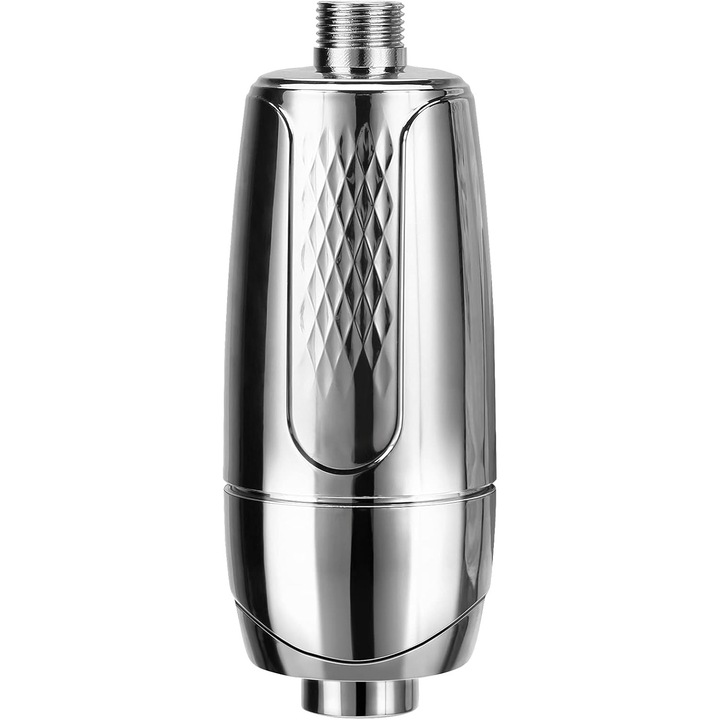 Filtru de apa pentru dus, 10 etape, eliminare clor, compatibil cu dusuri fixe si mobile, 5x16cm
