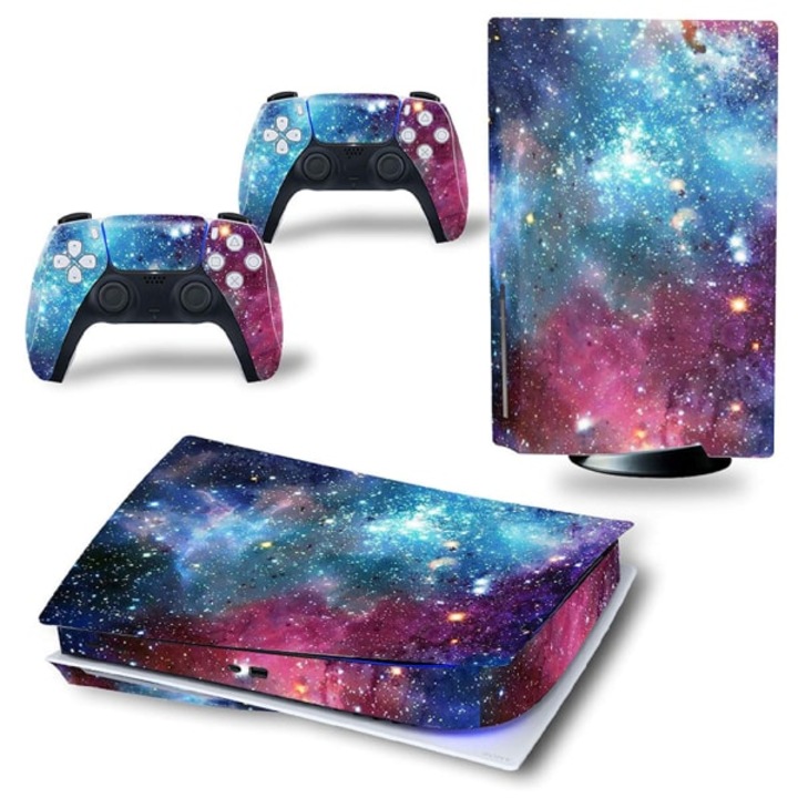 Set Skin Vinyl PS5, rosu, pentru consola si 2 controlere