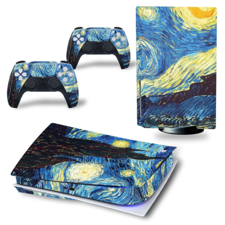 Skin decor PS5, Starry Night, set 3 piese, multicolor