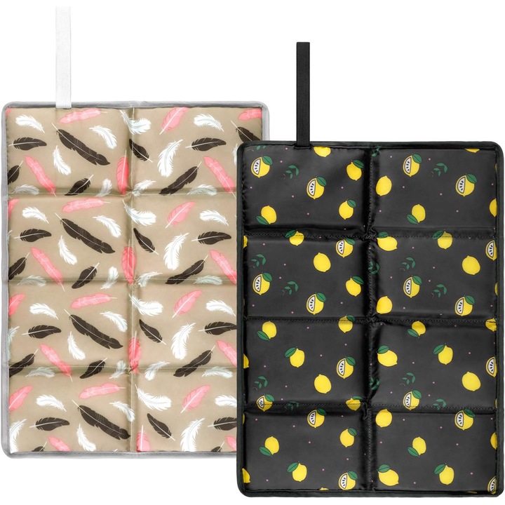 Комплект 2 сгъваеми къмпинг възглавници, водоустойчив материал, 40x10x1см, за възрастни и деца