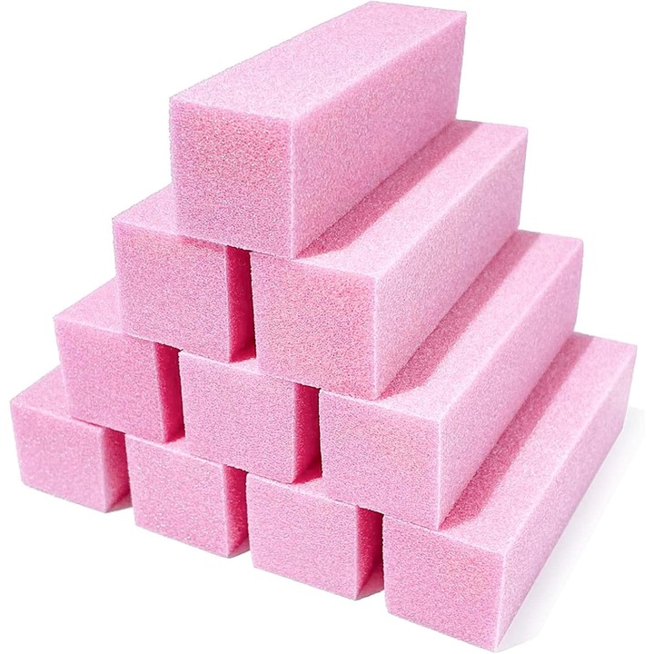 Set 10 blocuri de lustruit unghii Fuyamp, 120 granulatie, pentru unghii naturale si acrilice