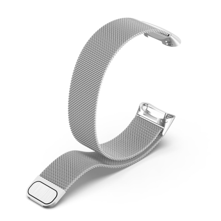 Bratara fitness Milanese Loop pentru Fitbit Charge 5 / 6, argintie