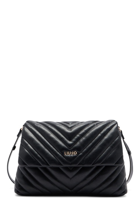 Liu Jo, Geanta de piele ecologica cu bareta de umar si model matlasat, Negru