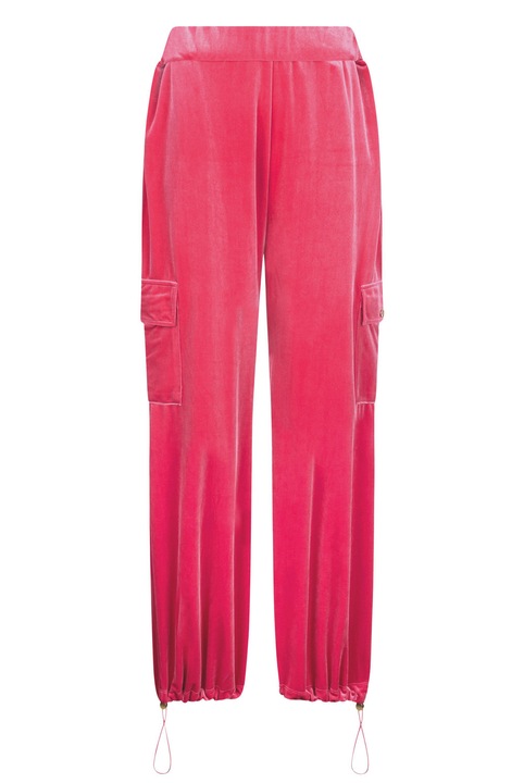 Liu Jo, Pantaloni relaxed-fit cu talie elastica, Roz