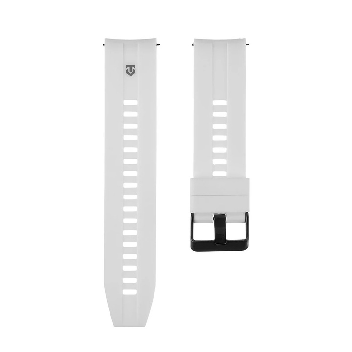 Tactical Quick Release Fehér szilikon univerzális óraszíj 20mm Samsung / Huawei / Honor / Garmin / Amazfit készülékekhez