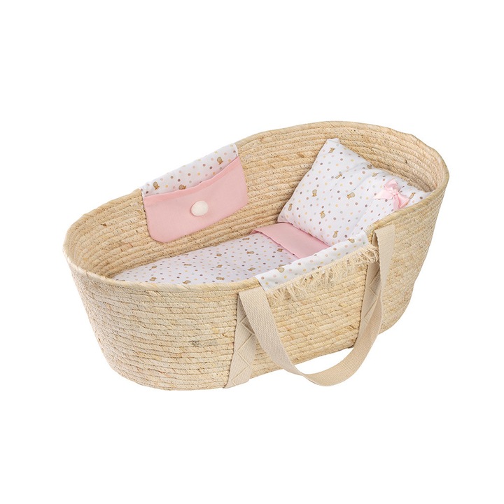 Patut tip cosulet pentru papusi, Llorens, inaltime 40-42 cm, 3 ani+