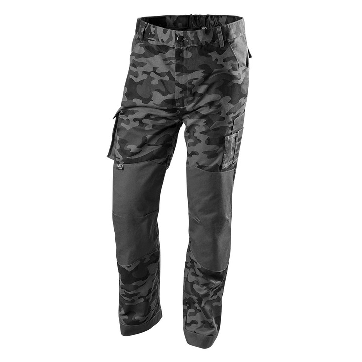 Pantaloni de lucru Camo URBAN, gris, XL, 60% bumbac, 37% poliester