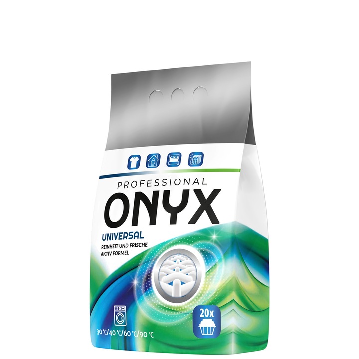 Detergent rufe ONYX PROFESSIONAL, universal, 1.2 kg, 20 spalari, pentru toate tipurile de masini de spalat