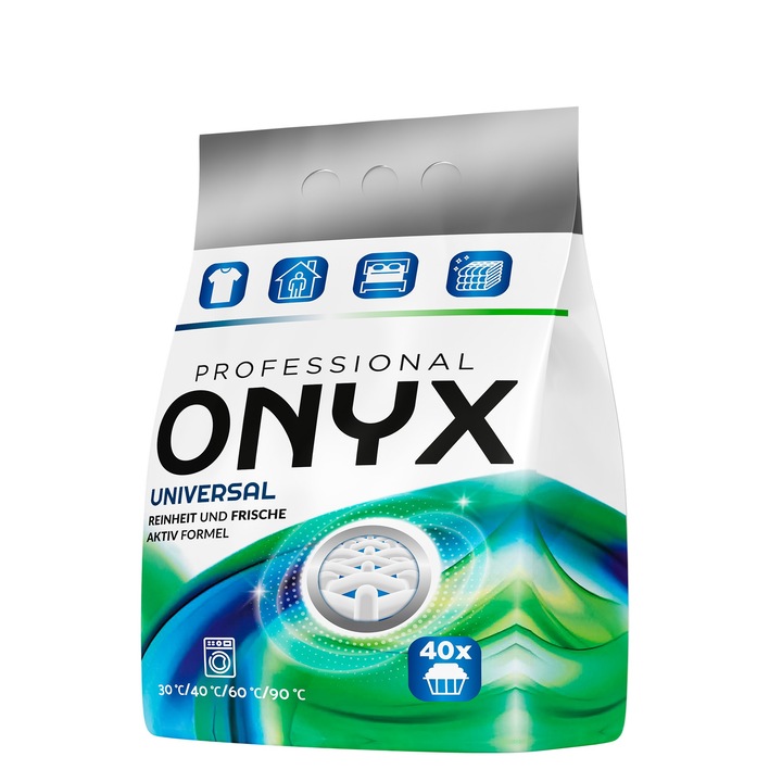 Detergent rufe ONYX PROFESSIONAL, universal, 2.4 kg, 40 spalari, pentru toate tipurile de masini de spalat