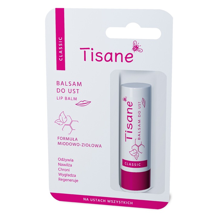 Tisane Classic ajakbalzsam, 4,3 g, mézzel és vaníliával, hidratálásért és védelemért