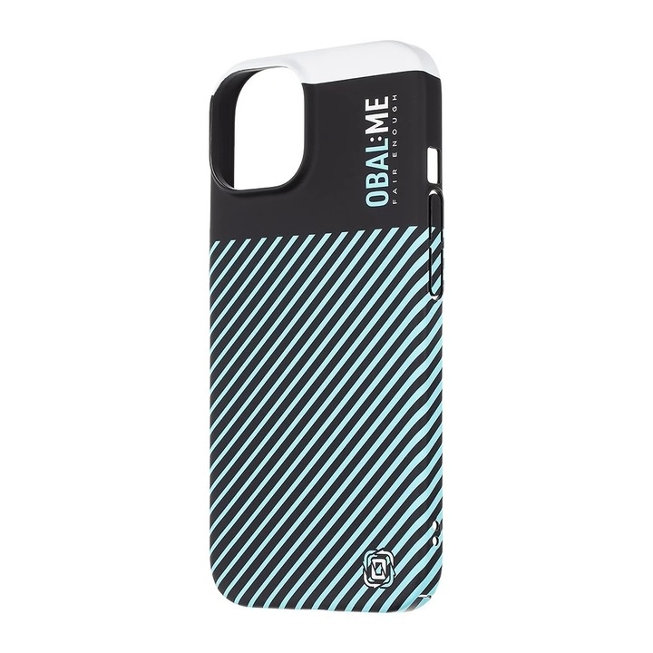 OBAL:ME Flossy Stripes tok Apple iPhone 15-höz, negru/albastru deschis