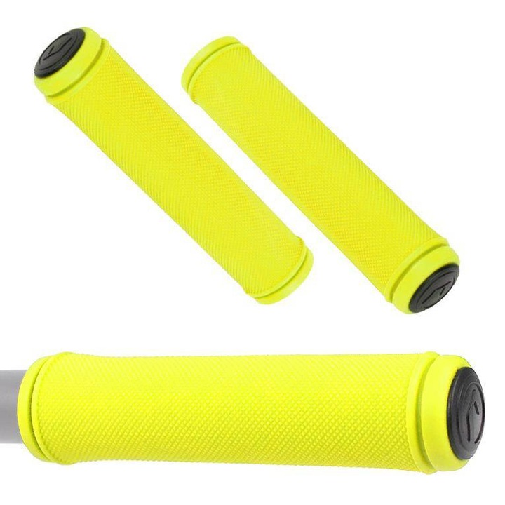 Mansoane ghidon Accent Orion 130 mm, mansoane bicicleta, grips bicicleta, culoare galben fluo