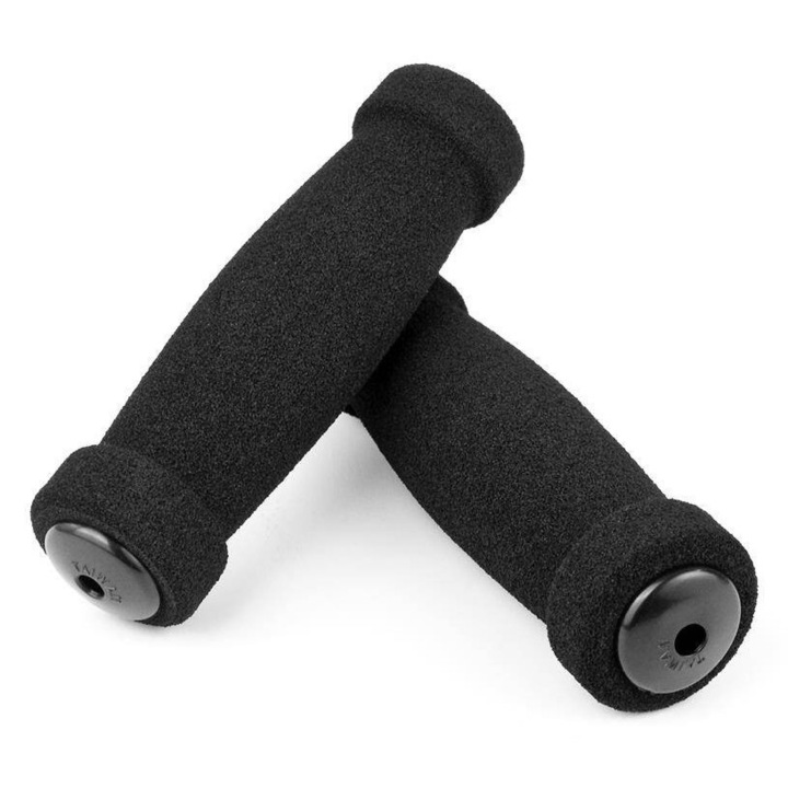 Mansoane ghidon CLL-130DS burete 130 mm, mansoane bicicleta burete, grips bicicleta, culoare neagra
