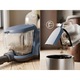 Electrolux 500 EL51C1LDB porzsák nélküli porszívó, 850 W, 2 l, HEPA szűrő, 9 m működési sugár, prémium AllFloor kefe, teleszkópos fémcső zárral, denim kék/fekete